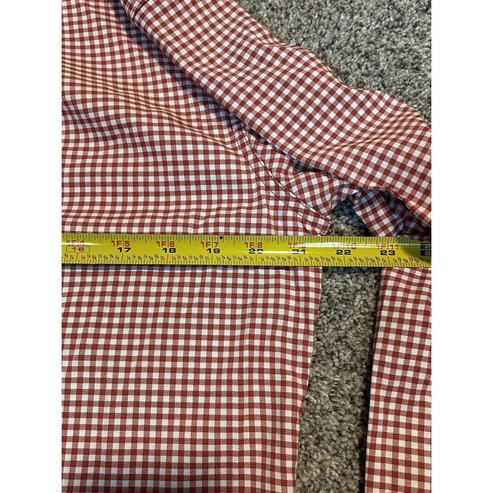 NWT Genteal Performance Button Down Mens SMALL Long Sleeve Plaid Gingham RED‎ - Picture 8 of 8